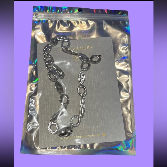 STELLA & RUBY Supreme Textured Necklace NWT MSRP $54 - Picture 7 of 13